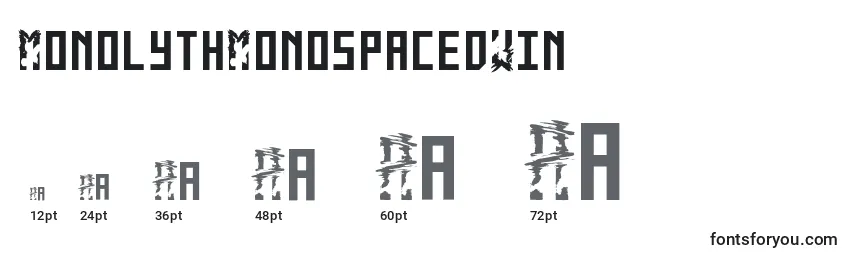 MonolythMonospacedWin Font Sizes