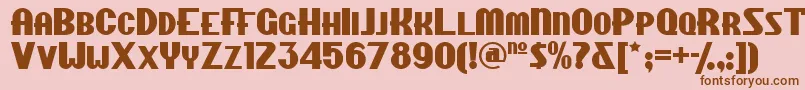 Chippewa Font – Brown Fonts on Pink Background