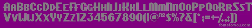 Chippewa-fontti – harmaat kirjasimet violetilla taustalla