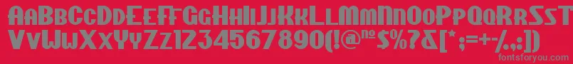 Chippewa Font – Gray Fonts on Red Background