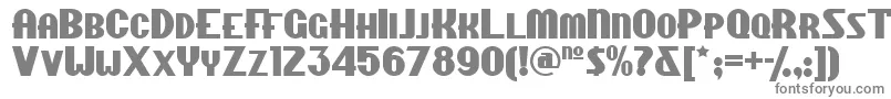 フォントChippewa – 白い背景に灰色の文字