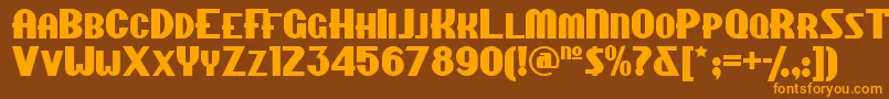 Шрифт Chippewa – оранжевые шрифты на коричневом фоне