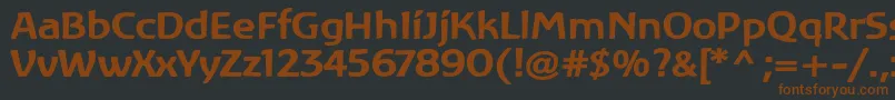 Шрифт LinotypeAtlantisBold – коричневые шрифты на чёрном фоне