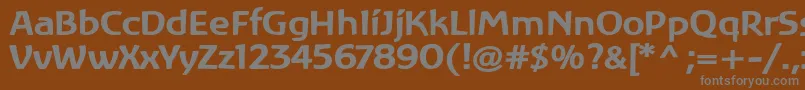 フォントLinotypeAtlantisBold – 茶色の背景に灰色の文字