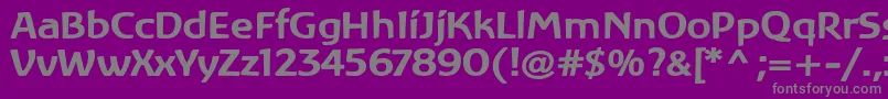 フォントLinotypeAtlantisBold – 紫の背景に灰色の文字