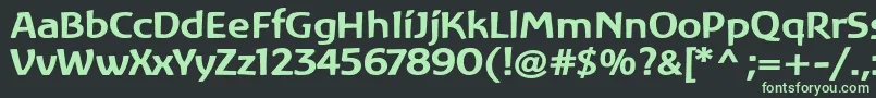 フォントLinotypeAtlantisBold – 黒い背景に緑の文字