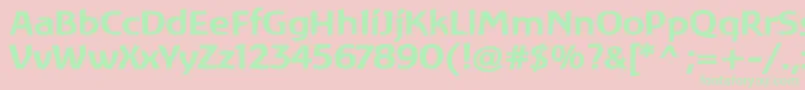 LinotypeAtlantisBold Font – Green Fonts on Pink Background