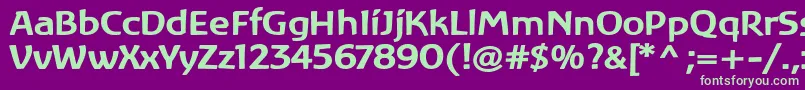 フォントLinotypeAtlantisBold – 紫の背景に緑のフォント