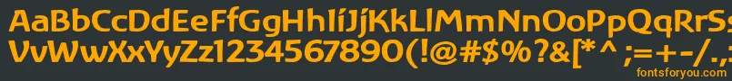 フォントLinotypeAtlantisBold – 黒い背景にオレンジの文字