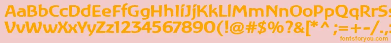 LinotypeAtlantisBold Font – Orange Fonts on Pink Background