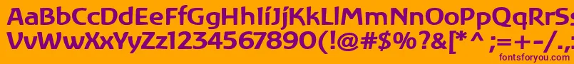 LinotypeAtlantisBold Font – Purple Fonts on Orange Background