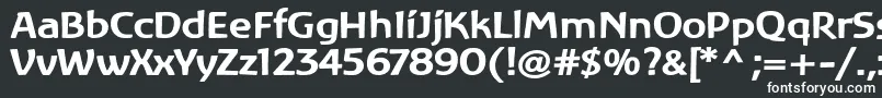 LinotypeAtlantisBold-fontti – valkoiset fontit mustalla taustalla