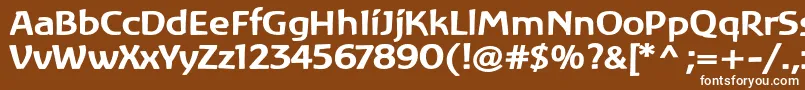 フォントLinotypeAtlantisBold – 茶色の背景に白い文字