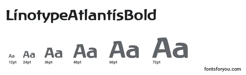 LinotypeAtlantisBold-fontin koot