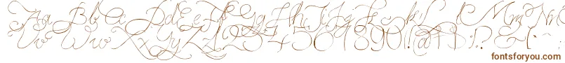 PersifalPen-Schriftart – Braune Schriften auf weißem Hintergrund