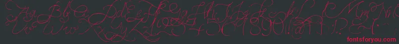 PersifalPen Font – Red Fonts on Black Background