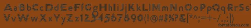 K22TriLineGothic Font – Black Fonts on Brown Background