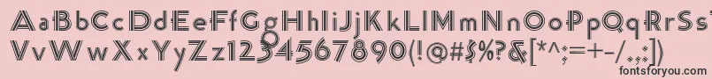 K22TriLineGothic Font – Black Fonts on Pink Background