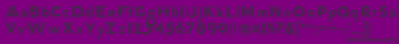 K22TriLineGothic Font – Black Fonts on Purple Background