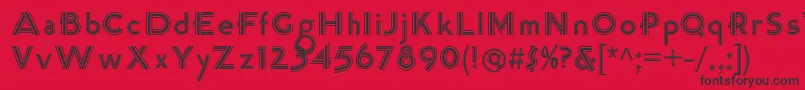 K22TriLineGothic Font – Black Fonts on Red Background