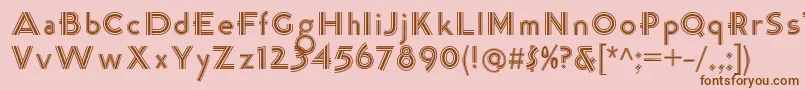 K22TriLineGothic Font – Brown Fonts on Pink Background