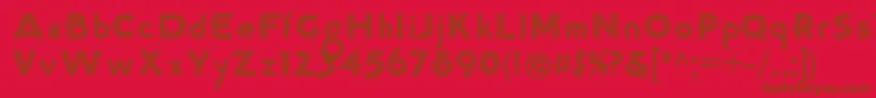 Fonte K22TriLineGothic – fontes marrons em um fundo vermelho