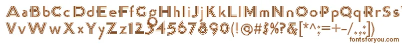 K22TriLineGothic Font – Brown Fonts on White Background