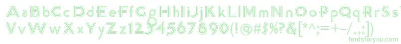 K22TriLineGothic Font – Green Fonts on White Background