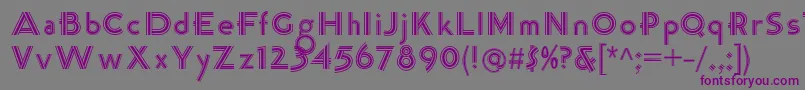 Więcej informacji o czcionce K22TriLineGothic Czcionka K22TriLineGothic – fioletowe czcionki na szarym tle