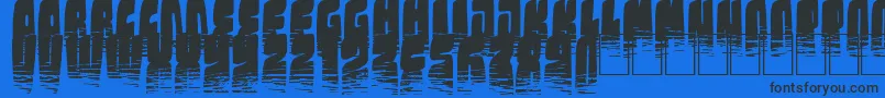 KolossalBlack-Schriftart – Schwarze Schriften auf blauem Hintergrund