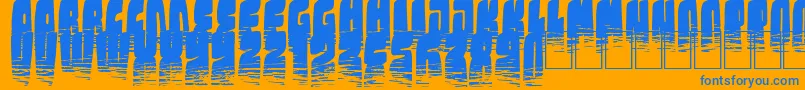 Więcej informacji o czcionce KolossalBlack Czcionka KolossalBlack – niebieskie czcionki na pomarańczowym tle