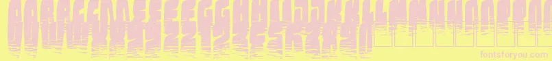 Шрифт KolossalBlack – розовые шрифты на жёлтом фоне