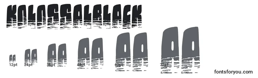 KolossalBlack Font Sizes