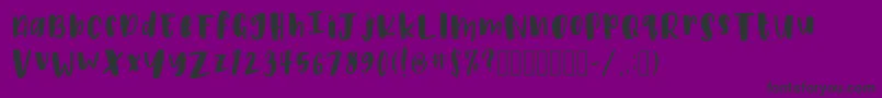 PeonyRegular Font – Black Fonts on Purple Background