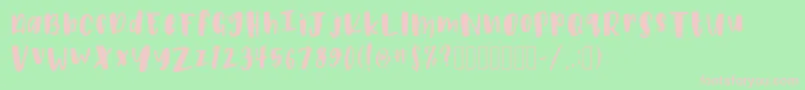 PeonyRegular Font – Pink Fonts on Green Background