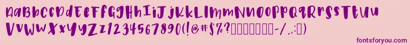 PeonyRegular Font – Purple Fonts on Pink Background