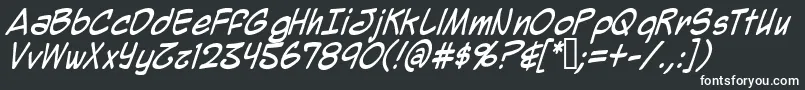 MightyZeo2.0Italic-fontti – valkoiset fontit