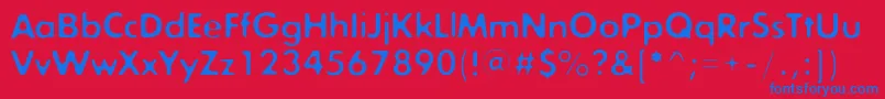 Exposureonec Font – Blue Fonts on Red Background