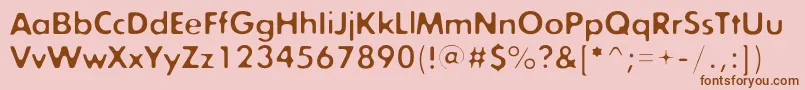 Exposureonec Font – Brown Fonts on Pink Background