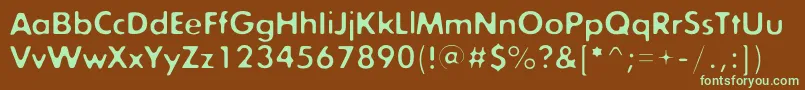 Exposureonec Font – Green Fonts on Brown Background