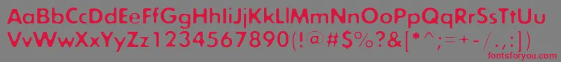 Exposureonec Font – Red Fonts on Gray Background