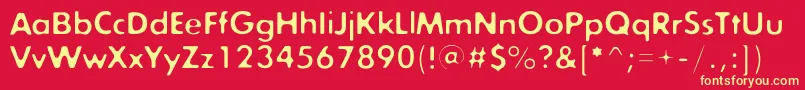 Exposureonec Font – Yellow Fonts on Red Background
