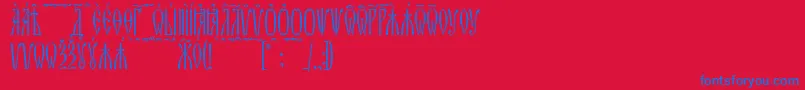 ZlatoustKucs Font – Blue Fonts on Red Background