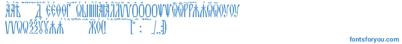 フォントZlatoustKucs – 青いフォント