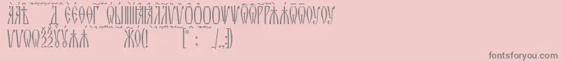 Шрифт ZlatoustKucs – серые шрифты на розовом фоне