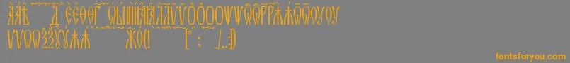 ZlatoustKucs-fontti – oranssit fontit harmaalla taustalla