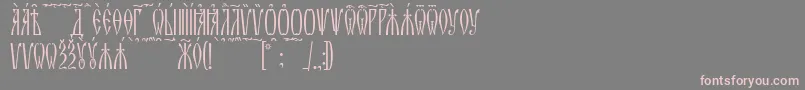 ZlatoustKucs-Schriftart – Rosa Schriften auf grauem Hintergrund