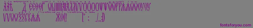 ZlatoustKucs-Schriftart – Violette Schriften auf grauem Hintergrund