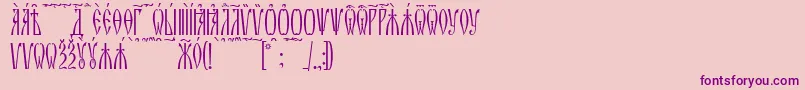 ZlatoustKucs-Schriftart – Violette Schriften auf rosa Hintergrund