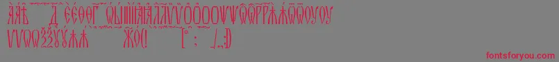 Шрифт ZlatoustKucs – красные шрифты на сером фоне